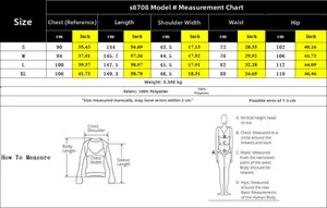 Detailed size chart for sleeveless jumpsuit with measurements in centimeters and inches