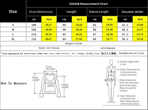 Size chart for ruffle long sleeve dress with measurements in cm and inches for S to XL
