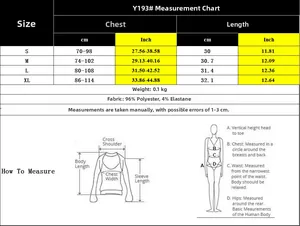 Size chart for pink striped tube top with chest and length measurements in cm and inches