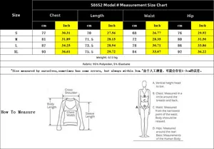 Detailed size chart for lace bodysuit with measurements in cm and inches for S-XL sizes