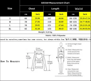 Guide des tailles pour robe longue à fleurs S8556 de taille S à XL avec mesures