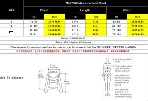 Detailed size chart for striped backless dress showing S to XL measurements and fabric info