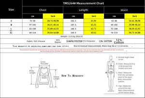 Size chart for rainbow striped summer dress showing chest and length in cm and inches
