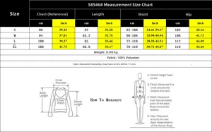 Größentabelle für Neckholder-Jumpsuit S8546 mit Maßen in cm und Zoll für S-XL
