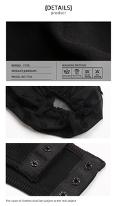 Détail du tissu en maille côtelée avec mesh et tulle à pois sur cette pièce noire