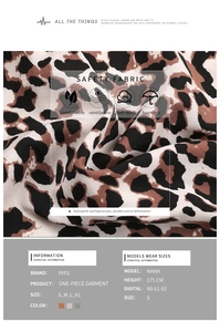 Detailed view of leopard print fabric texture for women's breathable long sleeve bodysuit