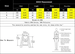 Tableau détaillé des tailles avec mesures pour le pull en tricot rayé à col rond