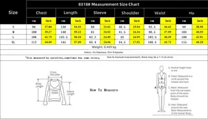 Tabella taglie dettagliata per body a maniche lunghe con misure S-XL in cm e pollici