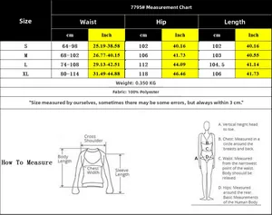 Detailed size chart for corduroy straight-leg trousers with waist and length measurements