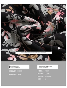 Detail of floral printed fabric showing soft texture and breathable black material