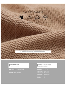 Macro shot of chunky knit sweater fabric in camel, showing breathable texture detail