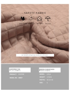 Détail du tissu en maille gaufrée rose poudré pour un sweat à capuche respirant
