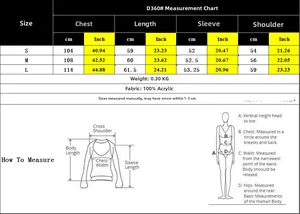 Tableau des tailles pour pull rayé femme avec mesures de poitrine et de longueur en cm et pouces