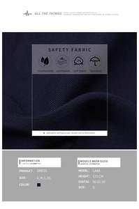 Detailed macro view of navy knit dress fabric texture highlighting breathability and softness