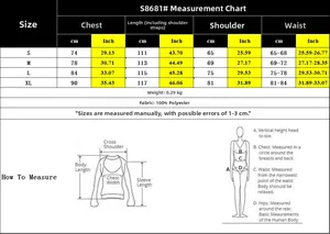 Detailed size guide with cm and inch measurements for sleeveless striped summer dress