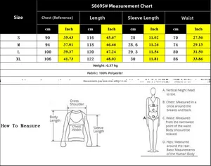 Size guide for floral lace dress showing chest, length, sleeve, and waist measurements