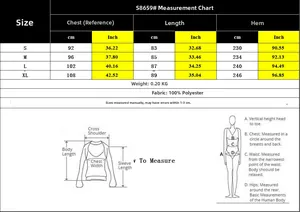 Guide des tailles pour robe en organza avec mesures du buste et de la longueur