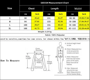 Size chart for summer printed dress with bust, length, and waist measurements in cm and inches