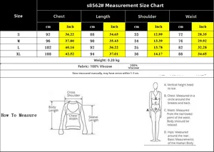 Size chart for summer lace拼接 V-neck printed irregular dress with S to XL measurements