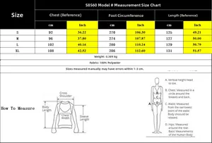 Detailed size chart for women's summer maxi dress with measurements in cm and inches
