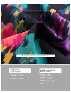 Detailed view of colorful abstract print fabric with breathable and durable texture