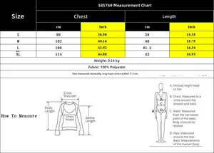 Tableau des tailles pour haut dos nu d'été avec mesures de poitrine et longueur S à XL