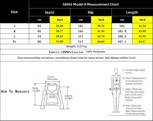 Tableau des tailles détaillé pour pantalon cargo à imprimé tropical avec mesures