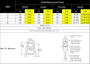 Tableau des tailles pour robe longue sans manches à rayures verticales, mesures de S à XL