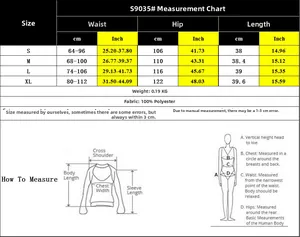 Detailed size chart for women's lace contrast shorts with waist and hip measurements