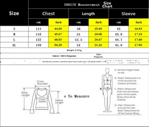 Detailed size chart for off-shoulder printed shirt with measurements in CM and Inches