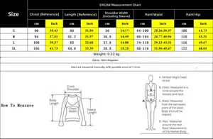 Size chart for irregular romper showing chest and length in cm and inches for S to XL