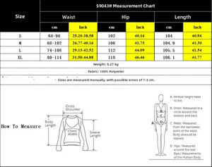 Size chart for high waist wide leg pants including waist and hip measurements
