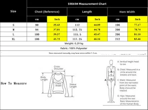 Guide des tailles détaillé pour robe d'été rayée avec mesures de S à XL et conseils