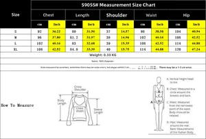 Size chart for summer casual wide-leg jumpsuit with detailed measurements in cm and inch