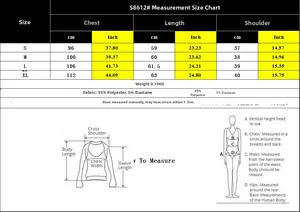 Size guide for women stripe top showing chest, length, and shoulder specs in CM and INCH