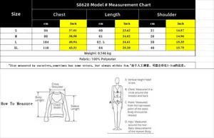Detailed size chart for colorful striped V-neck blouse with S-XL measurements and material specs