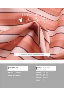 Détail du tissu à rayures doux et respirant sur une robe d'été à texture de qualité