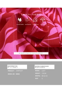 Detailed view of breathable floral fabric texture and material features of the romper