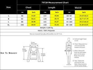 Tableau des tailles pour robe longue sans manches avec mesures en centimètres et pouces