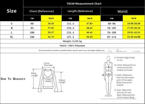 Detailed size guide table for floral backless summer maxi dress with measurements