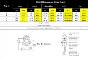 Detailed size chart for sexy V-neck jumpsuit with S-XL measurements in cm and inch