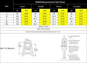 Detailed size chart for white chiffon ruffle top showing S-XXL measurements and guide