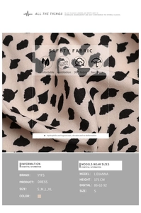 Close-up of soft breathable beige fabric with leopard print for summer beach dress