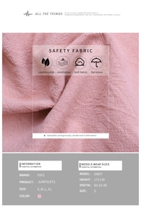 Macro detail of breathable pink linen cotton fabric for hollow out jumpsuits
