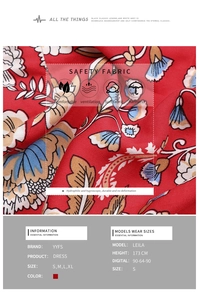 Detailed macro view of red floral fabric texture with vintage print for summer maxi dress