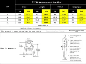 Detailed size chart for long sleeve waffle knit top showing S to XL measurements in cm and inches