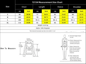 Guide des tailles pour chemisier rayé rouge à manches longues pour femmes avec mesures