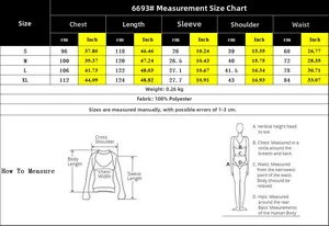 Detailed size chart for polka dot V-neck dress showing dimensions in cm and inches