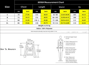 Detailed size guide table for strapless wide leg jumpsuit with measurements from S to XL