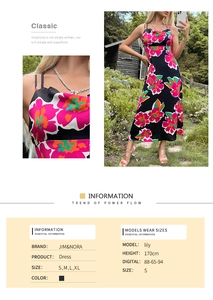 Detail of floral printed satin maxi dress showing backless tie-up design and thin straps